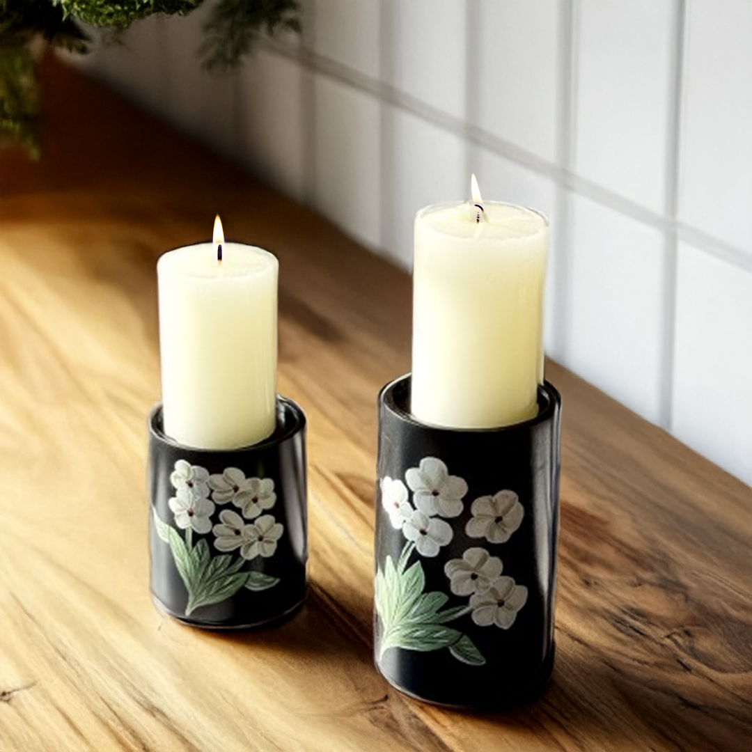 Vinca Candle Holders Set of 2