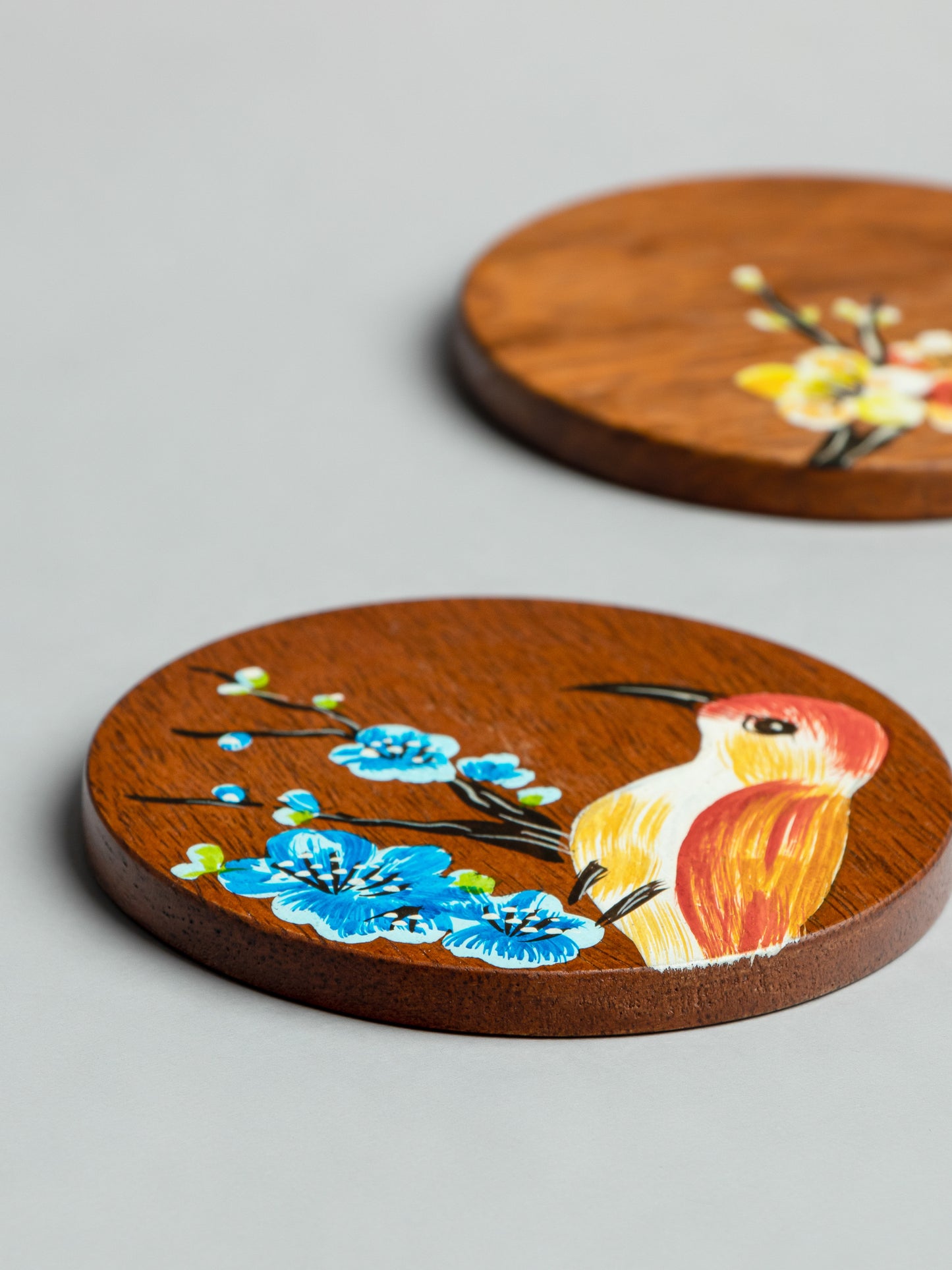 Hand Painted Platter & Coasters Set