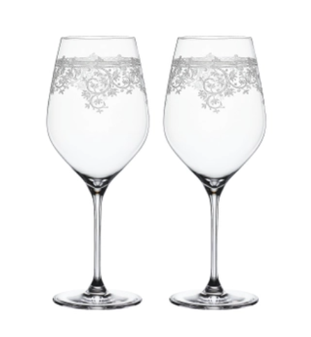 Spiegelau Wine Glass with Marble Inlaid Coasters